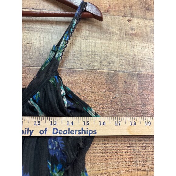 Free People Womens Floral Tiered Black Cami Top Size M - Picture 5 of 7